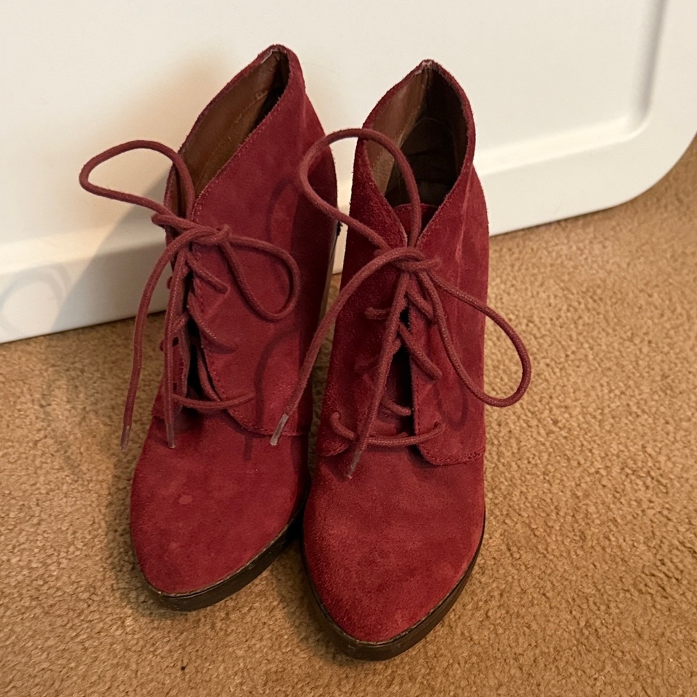 Steve Madden Women's JAYSON Suede Leather Ankle Boots Bootie Pointed Toe 7.5M